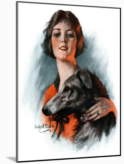 "Woman and Wolfhound,"October 17, 1925-William Haskell Coffin-Mounted Giclee Print