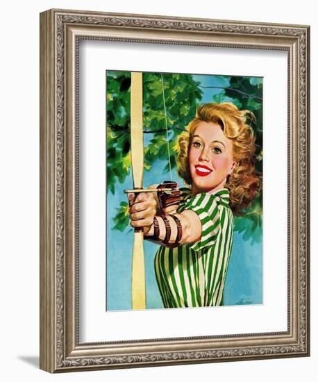 "Woman Archer," July 22, 1944-Alex Ross-Framed Giclee Print