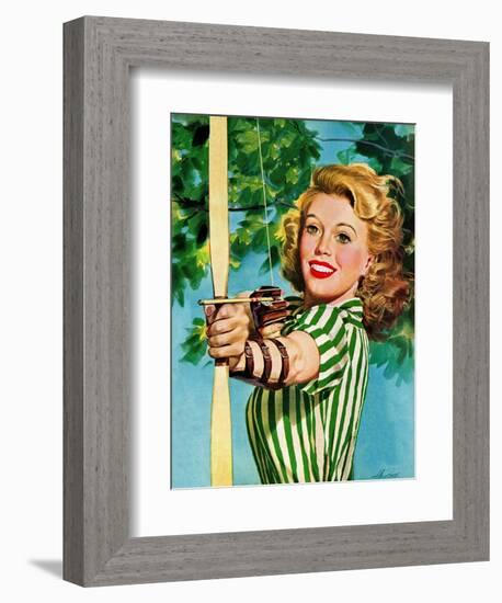 "Woman Archer," July 22, 1944-Alex Ross-Framed Giclee Print