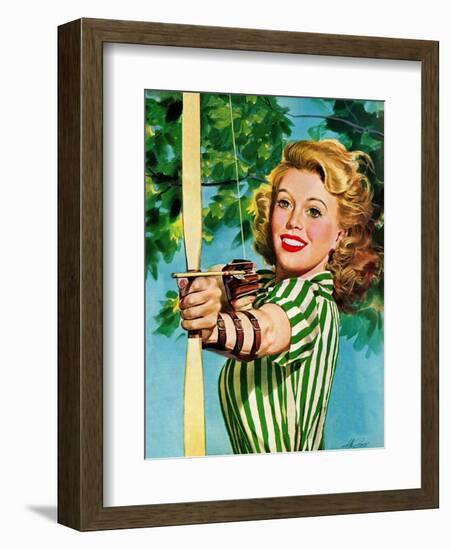 "Woman Archer," July 22, 1944-Alex Ross-Framed Giclee Print