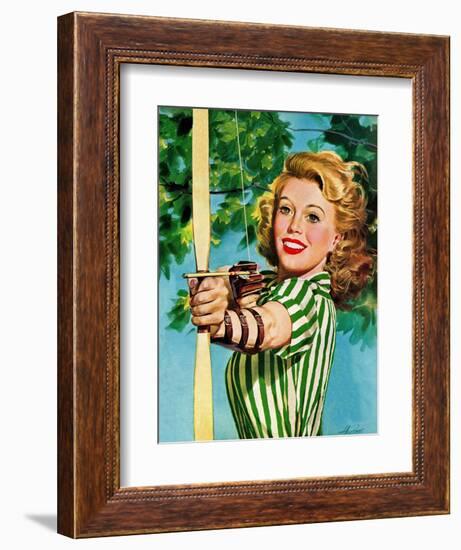 "Woman Archer," July 22, 1944-Alex Ross-Framed Giclee Print