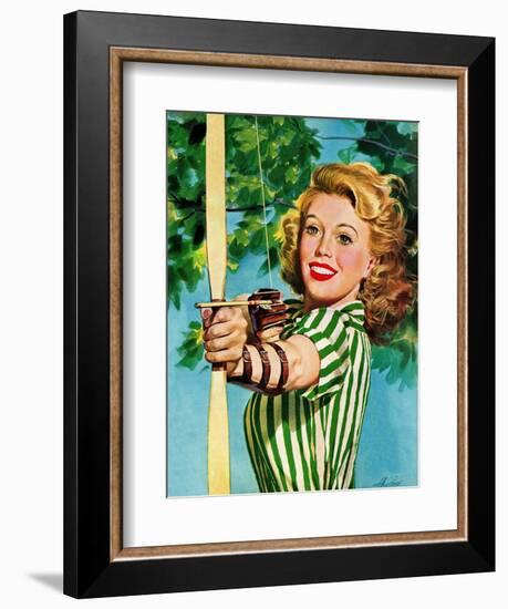 "Woman Archer," July 22, 1944-Alex Ross-Framed Giclee Print