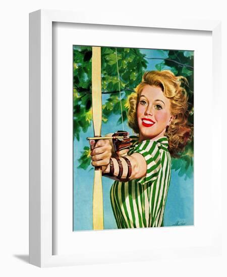 "Woman Archer," July 22, 1944-Alex Ross-Framed Giclee Print