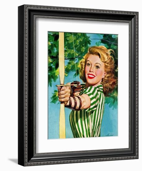 "Woman Archer," July 22, 1944-Alex Ross-Framed Giclee Print