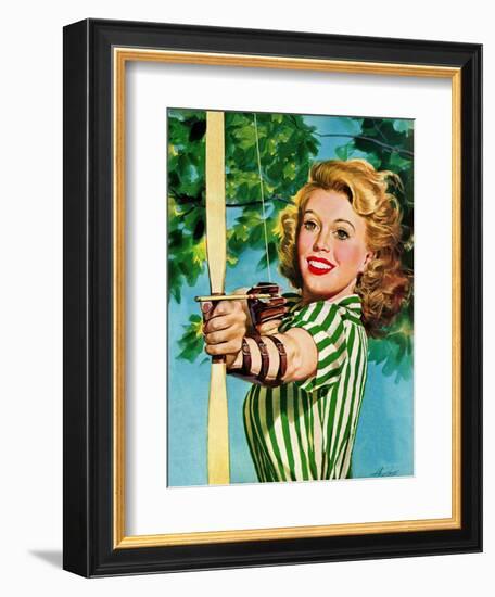 "Woman Archer," July 22, 1944-Alex Ross-Framed Giclee Print