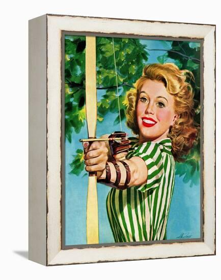 "Woman Archer," July 22, 1944-Alex Ross-Framed Premier Image Canvas