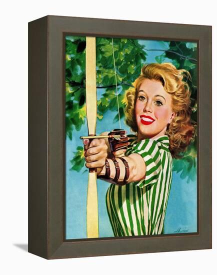 "Woman Archer," July 22, 1944-Alex Ross-Framed Premier Image Canvas