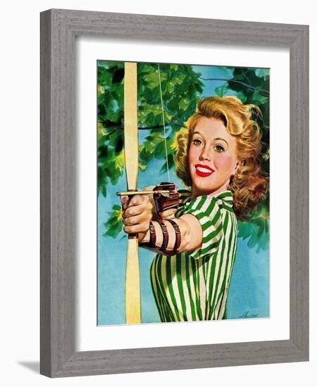 "Woman Archer," July 22, 1944-Alex Ross-Framed Giclee Print