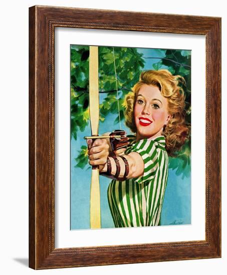 "Woman Archer," July 22, 1944-Alex Ross-Framed Giclee Print