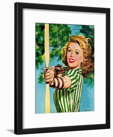 "Woman Archer," July 22, 1944-Alex Ross-Framed Giclee Print