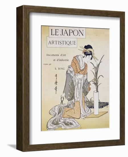 Woman Arranging Flowers in Vase-null-Framed Giclee Print