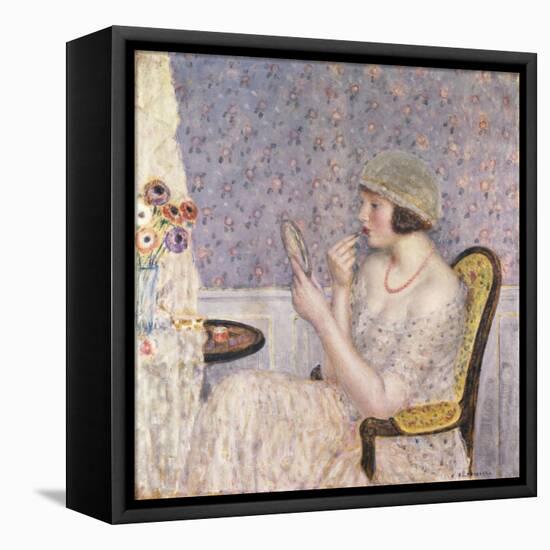 Woman at a Dressing Table-Frederick Carl Frieseke-Framed Premier Image Canvas