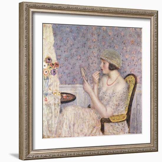 Woman at a Dressing Table-Frederick Carl Frieseke-Framed Giclee Print