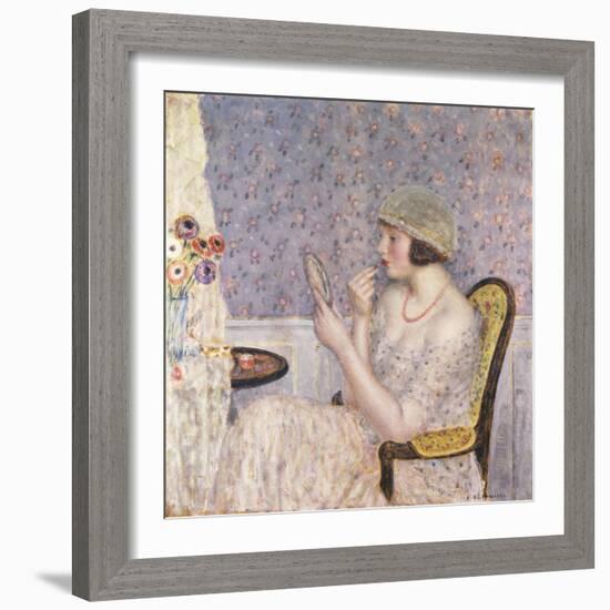 Woman at a Dressing Table-Frederick Carl Frieseke-Framed Giclee Print