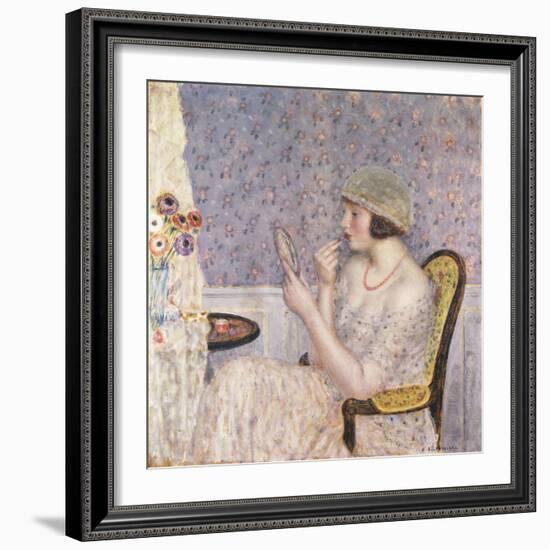 Woman at a Dressing Table-Frederick Carl Frieseke-Framed Giclee Print