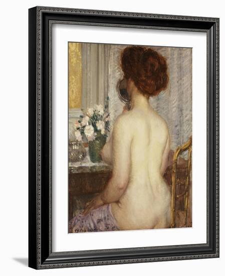 Woman at a Dressing Table-Frederick Carl Frieseke-Framed Giclee Print