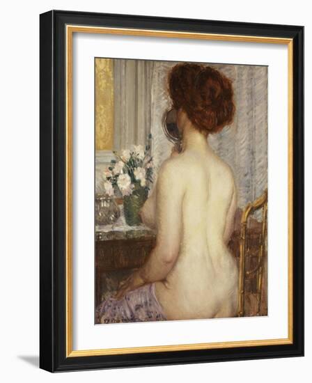 Woman at a Dressing Table-Frederick Carl Frieseke-Framed Giclee Print