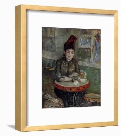 Woman at a Table in the Cafe du Tambourin-Vincent van Gogh-Framed Art Print