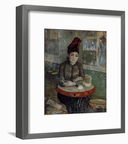 Woman at a Table in the Cafe du Tambourin-Vincent van Gogh-Framed Art Print