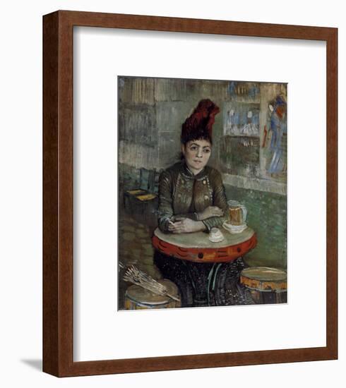 Woman at a Table in the Cafe du Tambourin-Vincent van Gogh-Framed Art Print