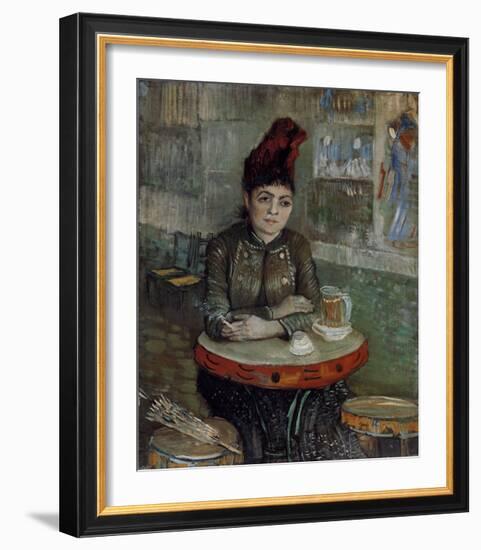 Woman at a Table in the Cafe du Tambourin-Vincent van Gogh-Framed Art Print