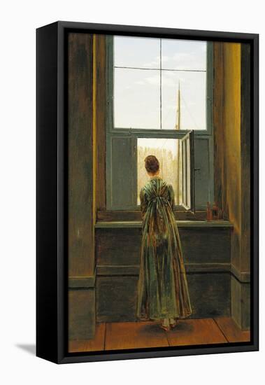 Woman at a Window, 1822-Caspar David Friedrich-Framed Premier Image Canvas