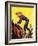 "Woman at Dude Rance," June 20, 1942-Fred Ludekens-Framed Giclee Print