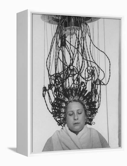 Woman at Hairdressing Salon Getting a Permanent Wave-Alfred Eisenstaedt-Framed Premier Image Canvas