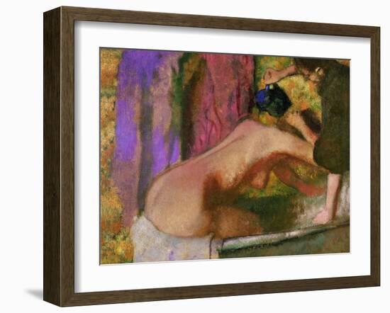 Woman at Her Bath, circa 1895-Edgar Degas-Framed Giclee Print