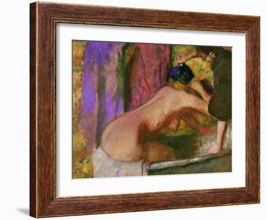 Woman at Her Bath, circa 1895-Edgar Degas-Framed Giclee Print