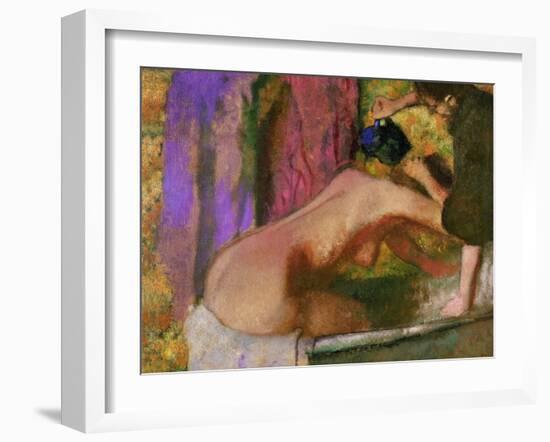 Woman at Her Bath, circa 1895-Edgar Degas-Framed Giclee Print