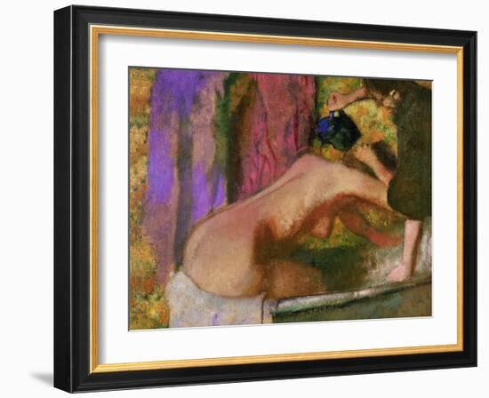 Woman at Her Bath, circa 1895-Edgar Degas-Framed Giclee Print