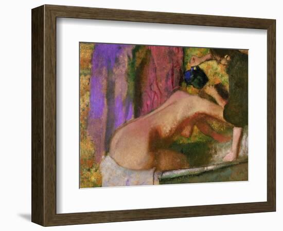 Woman at Her Bath, circa 1895-Edgar Degas-Framed Giclee Print