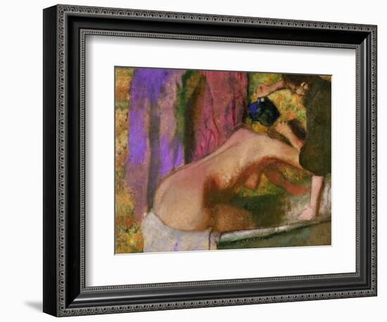 Woman at Her Bath, circa 1895-Edgar Degas-Framed Giclee Print