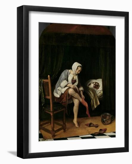 Woman at Her Toilet, 1655-60-Jan Steen-Framed Art Print
