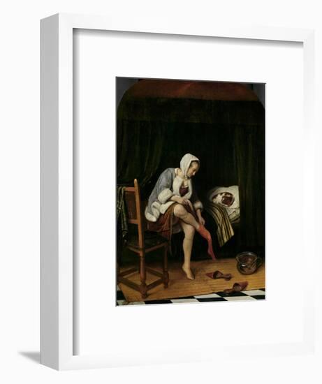 Woman at Her Toilet, 1655-60-Jan Steen-Framed Art Print