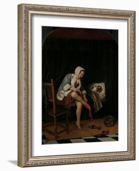 Woman at her Toilet, 1655-60-Jan Havicksz. Steen-Framed Giclee Print