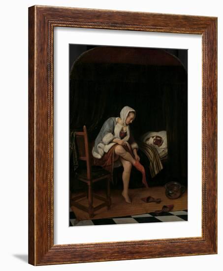 Woman at her Toilet, 1655-60-Jan Havicksz. Steen-Framed Giclee Print