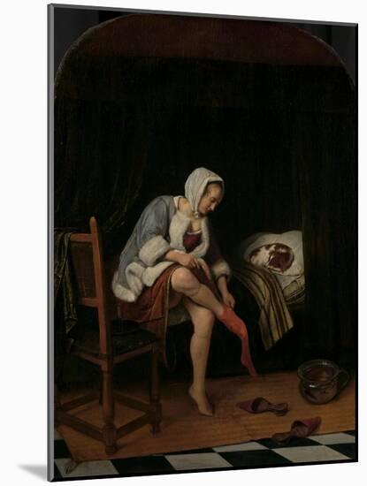 Woman at her Toilet, 1655-60-Jan Havicksz. Steen-Mounted Giclee Print