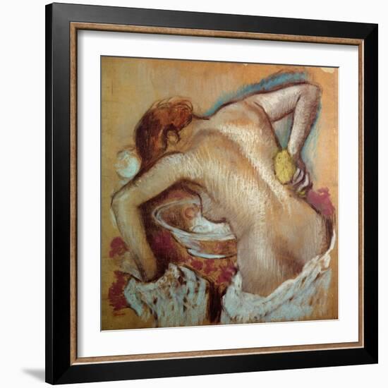 Woman at Her Toilet, C.1894 (Pastel)-Edgar Degas-Framed Giclee Print