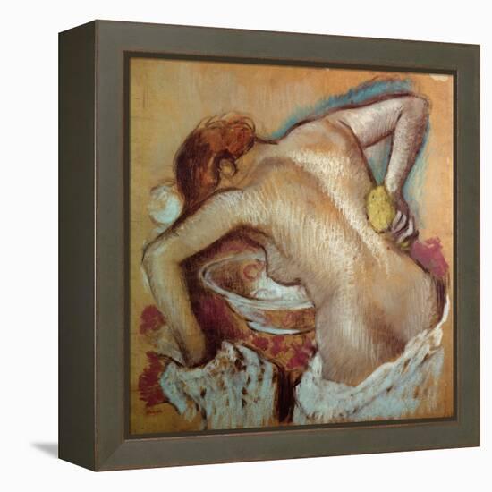 Woman at Her Toilet, C.1894 (Pastel)-Edgar Degas-Framed Premier Image Canvas