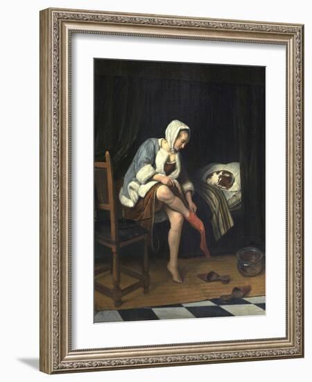 Woman at Her Toilet-Jan Havicksz. Steen-Framed Photographic Print