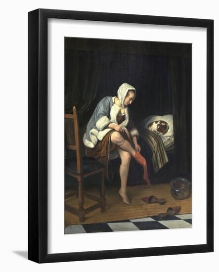 Woman at Her Toilet-Jan Havicksz. Steen-Framed Photographic Print