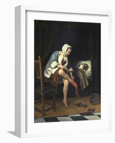 Woman at Her Toilet-Jan Havicksz. Steen-Framed Photographic Print