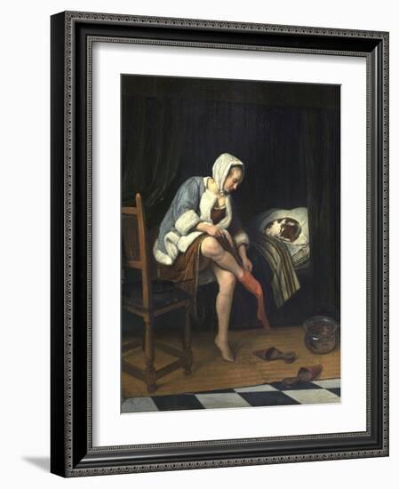 Woman at Her Toilet-Jan Havicksz. Steen-Framed Photographic Print