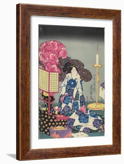 Woman at Her Toilet-Utagawa Kunisada-Framed Giclee Print