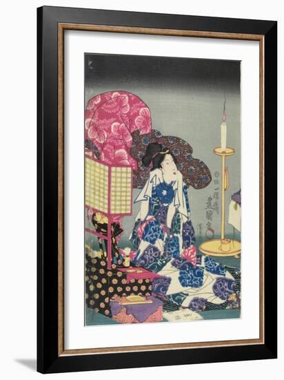 Woman at Her Toilet-Utagawa Kunisada-Framed Giclee Print