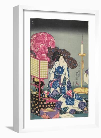 Woman at Her Toilet-Utagawa Kunisada-Framed Giclee Print