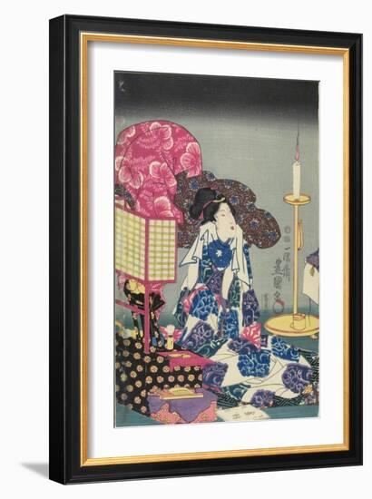 Woman at Her Toilet-Utagawa Kunisada-Framed Giclee Print