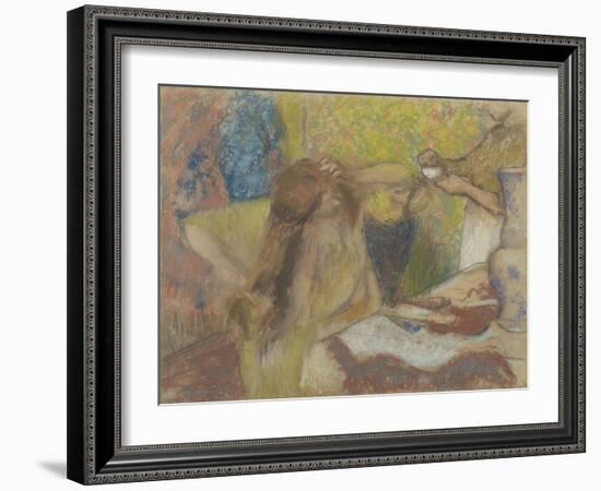 Woman at her Toilet-Edgar Degas-Framed Giclee Print